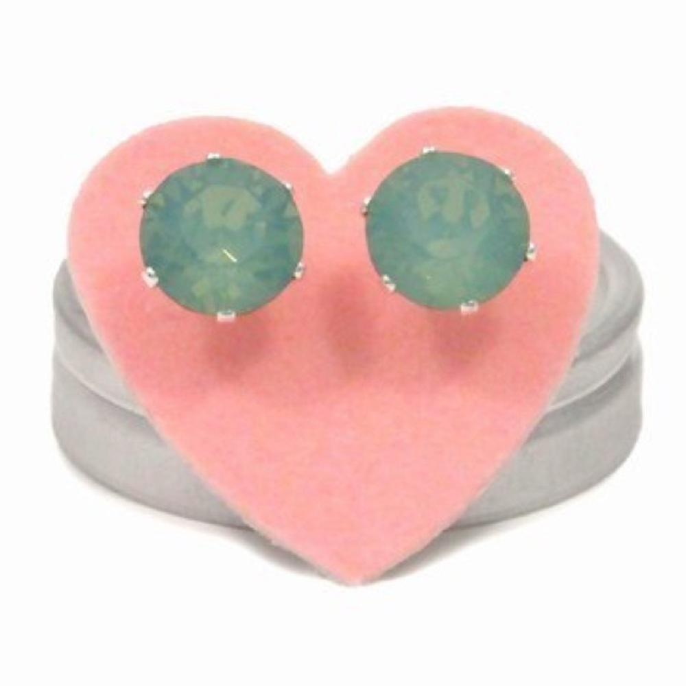 JoJo love you bling: Green crystal earrings